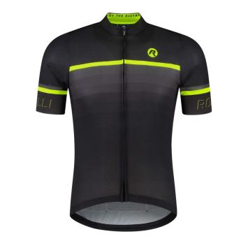 Hero II heren fietsshirt zwart grijs fluorgeel