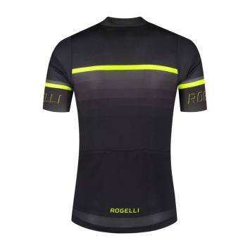 Hero II heren fietsshirt zwart grijs fluorgeel